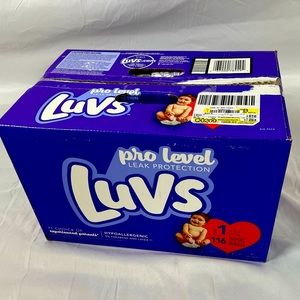 Luvs Size One Diapers (opened box)